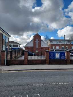 Church of St. Peter and St. John, Front Street, Sacriston, pavement shot © DCC 05/03/2022